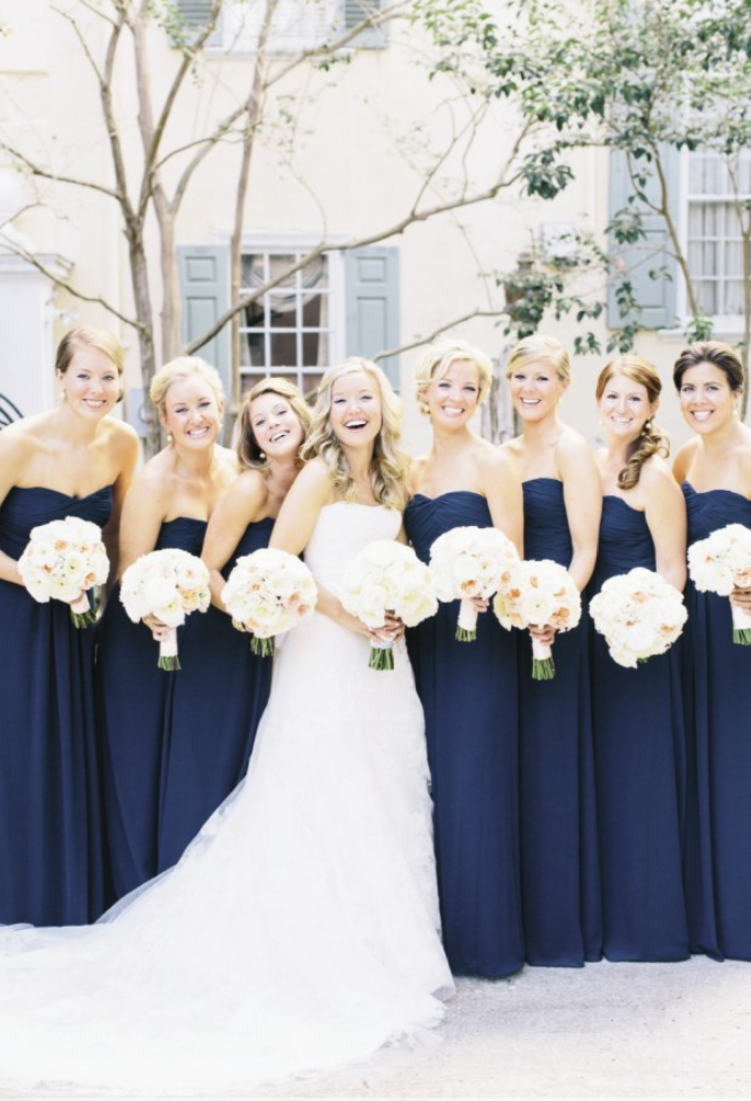 Soiree wedding bridesmaids