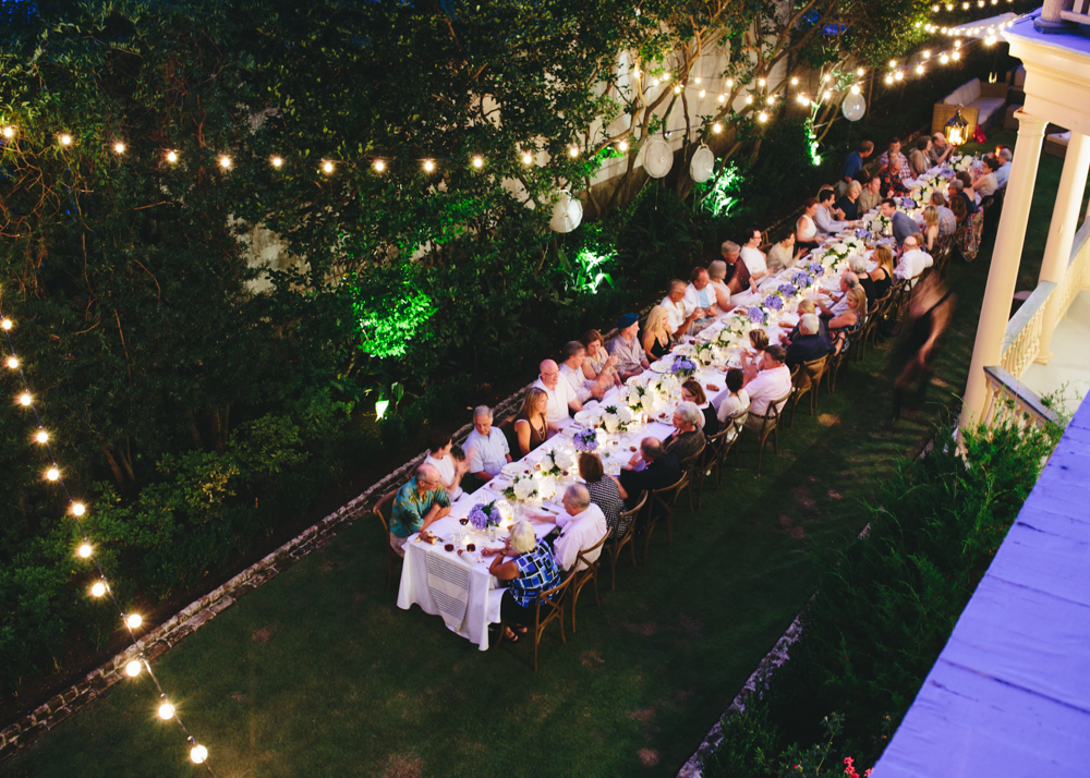 table with guests- evening- Tara Guerard Soiree/Nickie Cutrona Photography