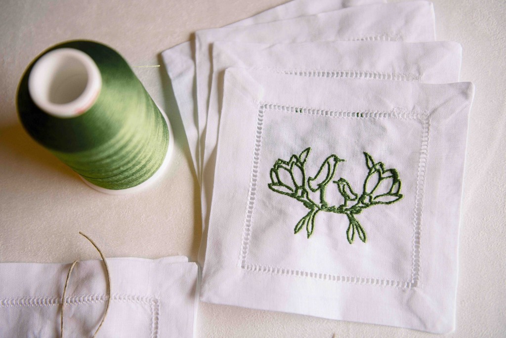 Lettered Olive cocktail napkins